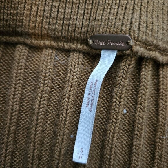 Free People Brown Bari Column Knit High Waisted Crochet Maxi Skirt Womens Small - Picture 3 of 4